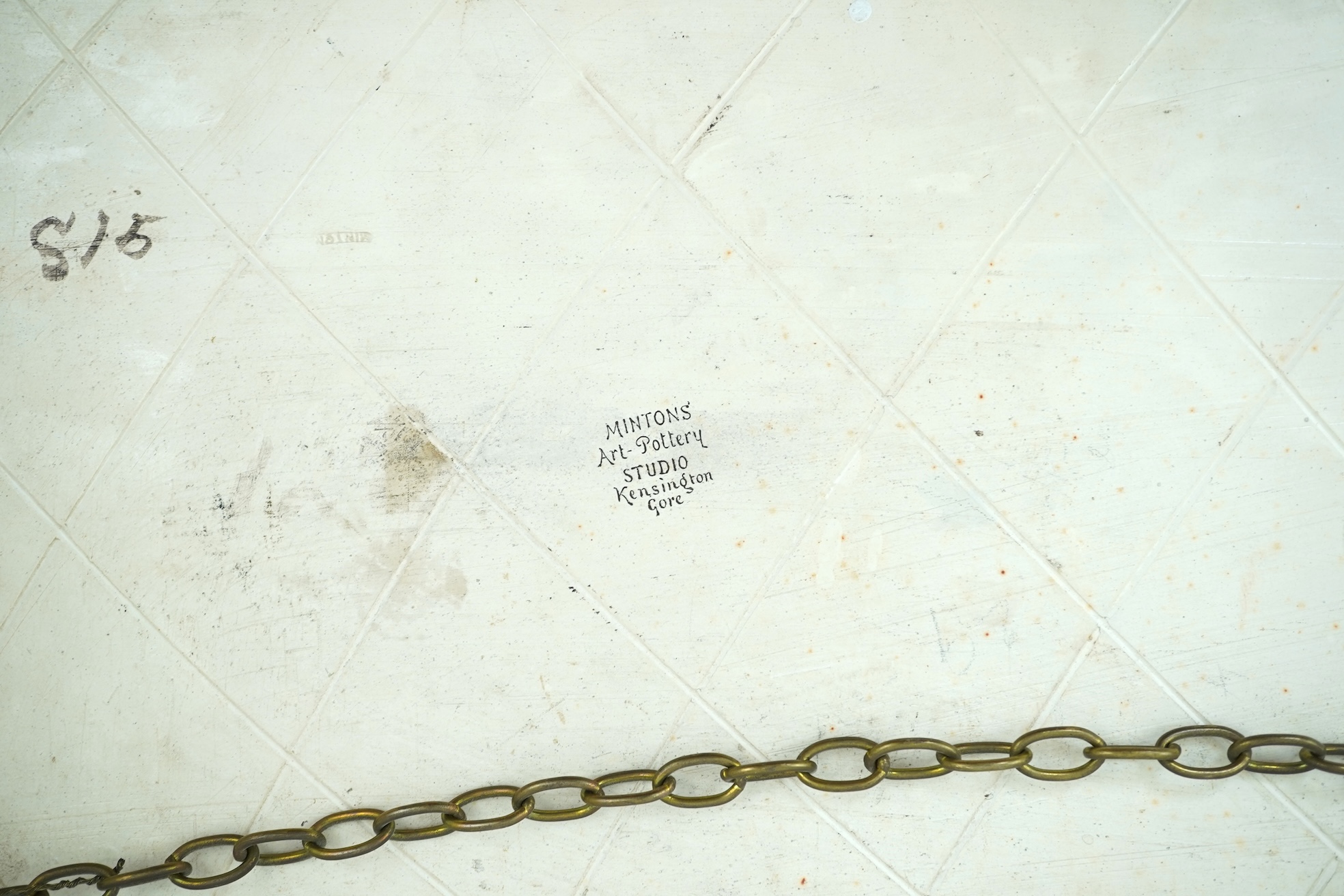 A Mintons Art Pottery Studio pottery plaque, designed by Henry Stacey Marks, late 19th century